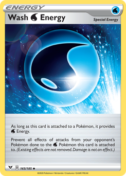 Wash Water Energy (165/185) [Sword & Shield: Vivid Voltage] | Jomio and Rueliete's Cards and Comics