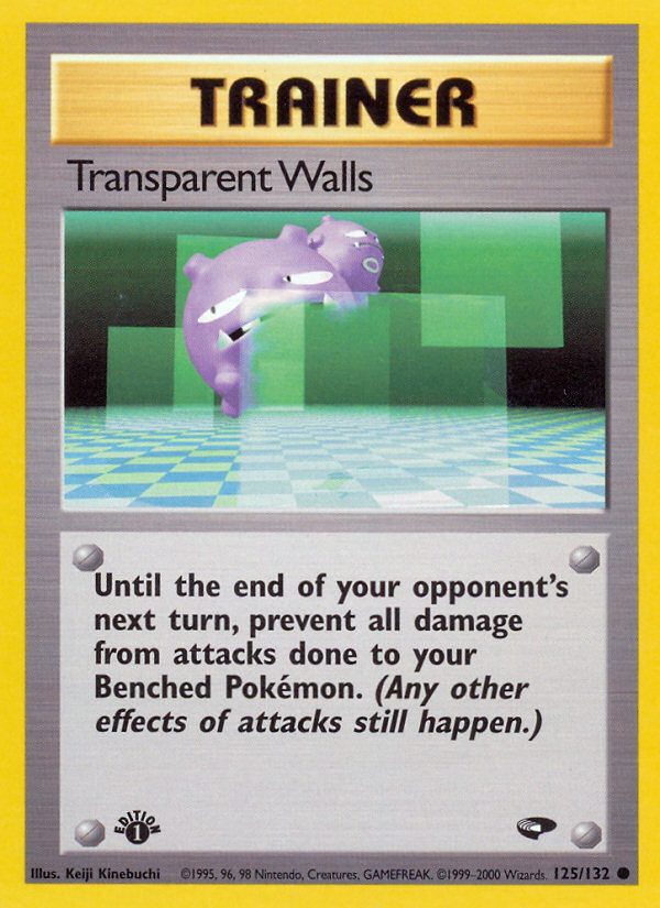 Transparent Walls (125/132) [Gym Challenge 1st Edition] | Jomio and Rueliete's Cards and Comics