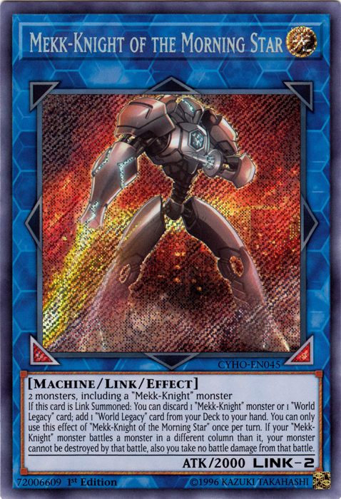 Mekk-Knight of the Morning Star [CYHO-EN045] Secret Rare | Jomio and Rueliete's Cards and Comics