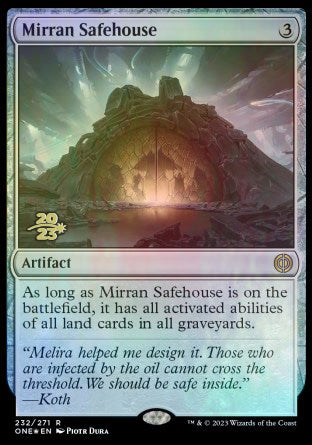 Mirran Safehouse [Phyrexia: All Will Be One Prerelease Promos] | Jomio and Rueliete's Cards and Comics
