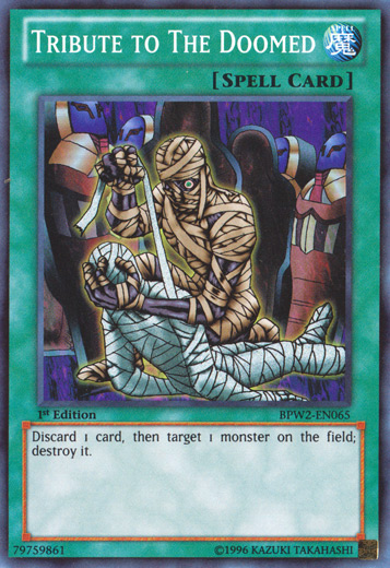 Tribute to The Doomed [BPW2-EN065] Super Rare | Jomio and Rueliete's Cards and Comics