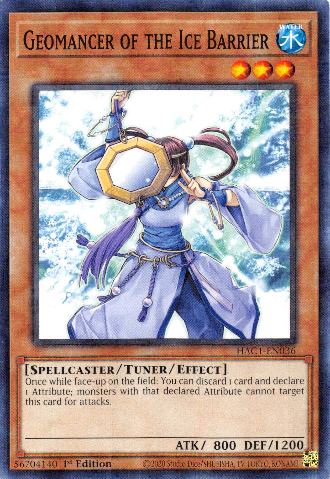 Geomancer of the Ice Barrier [HAC1-EN036] Common | Jomio and Rueliete's Cards and Comics