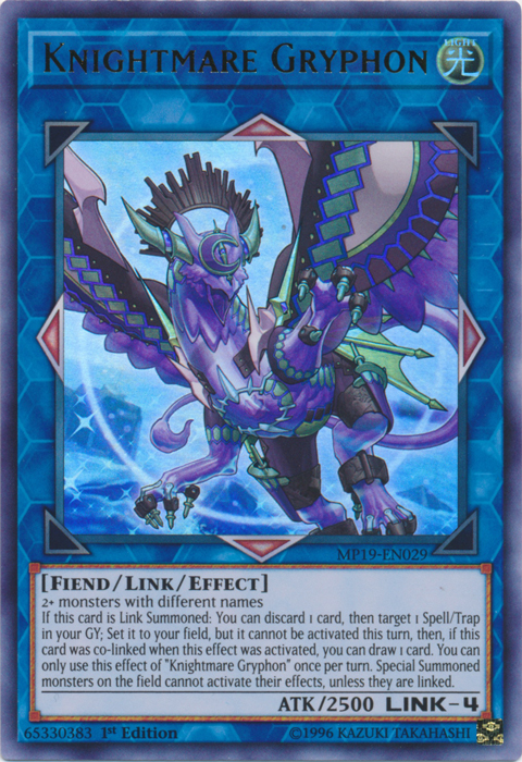 Knightmare Gryphon [MP19-EN029] Ultra Rare | Jomio and Rueliete's Cards and Comics