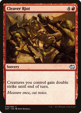 Cleaver Riot [Duel Decks: Merfolk vs. Goblins] | Jomio and Rueliete's Cards and Comics
