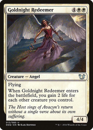 Goldnight Redeemer [Duel Decks: Blessed vs. Cursed] | Jomio and Rueliete's Cards and Comics