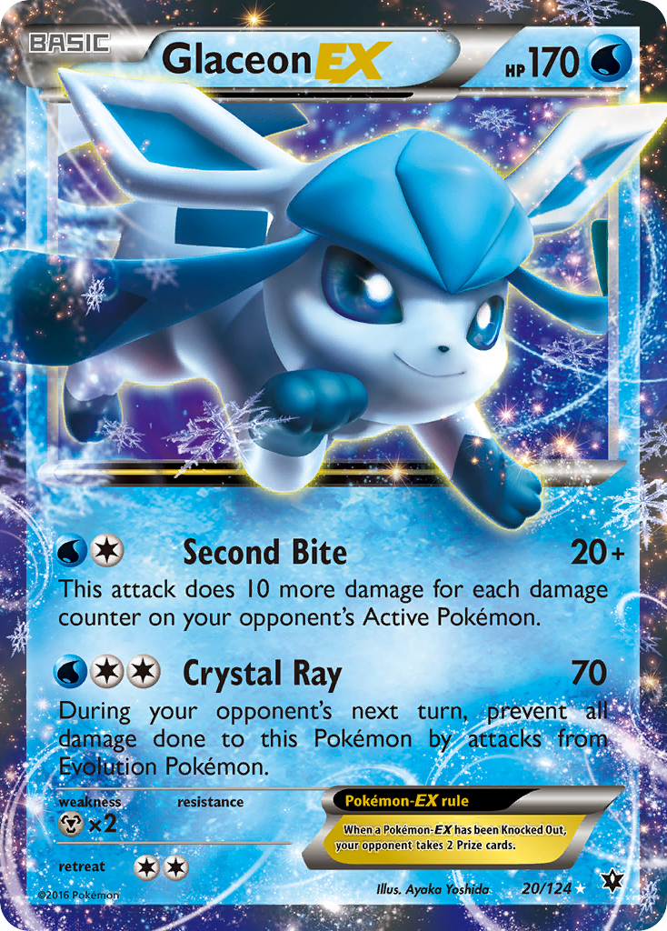Glaceon EX (20/124) [XY: Fates Collide] | Jomio and Rueliete's Cards and Comics