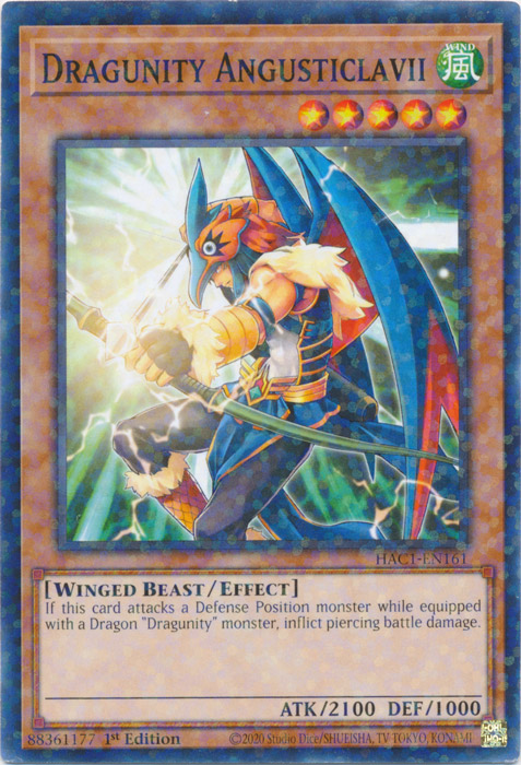 Dragunity Angusticlavii (Duel Terminal) [HAC1-EN161] Common | Jomio and Rueliete's Cards and Comics