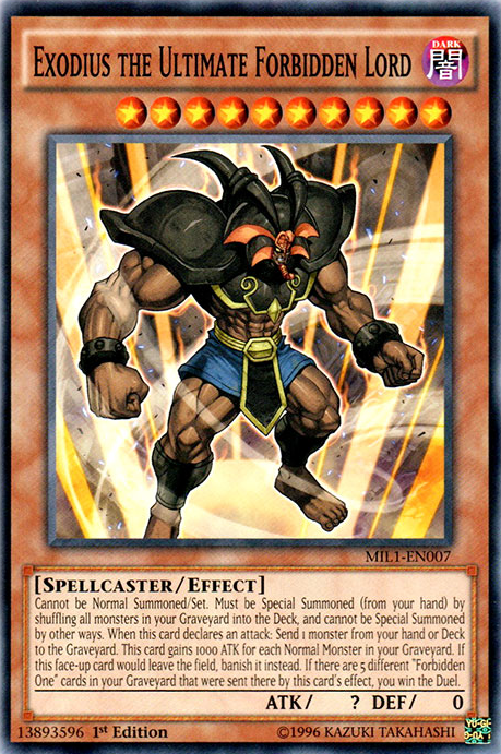 Exodius the Ultimate Forbidden Lord [MIL1-EN007] Common | Jomio and Rueliete's Cards and Comics