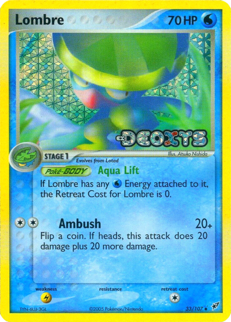 Lombre (33/107) (Stamped) [EX: Deoxys] | Jomio and Rueliete's Cards and Comics