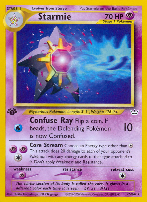 Starmie (25/64) [Neo Revelation 1st Edition] | Jomio and Rueliete's Cards and Comics