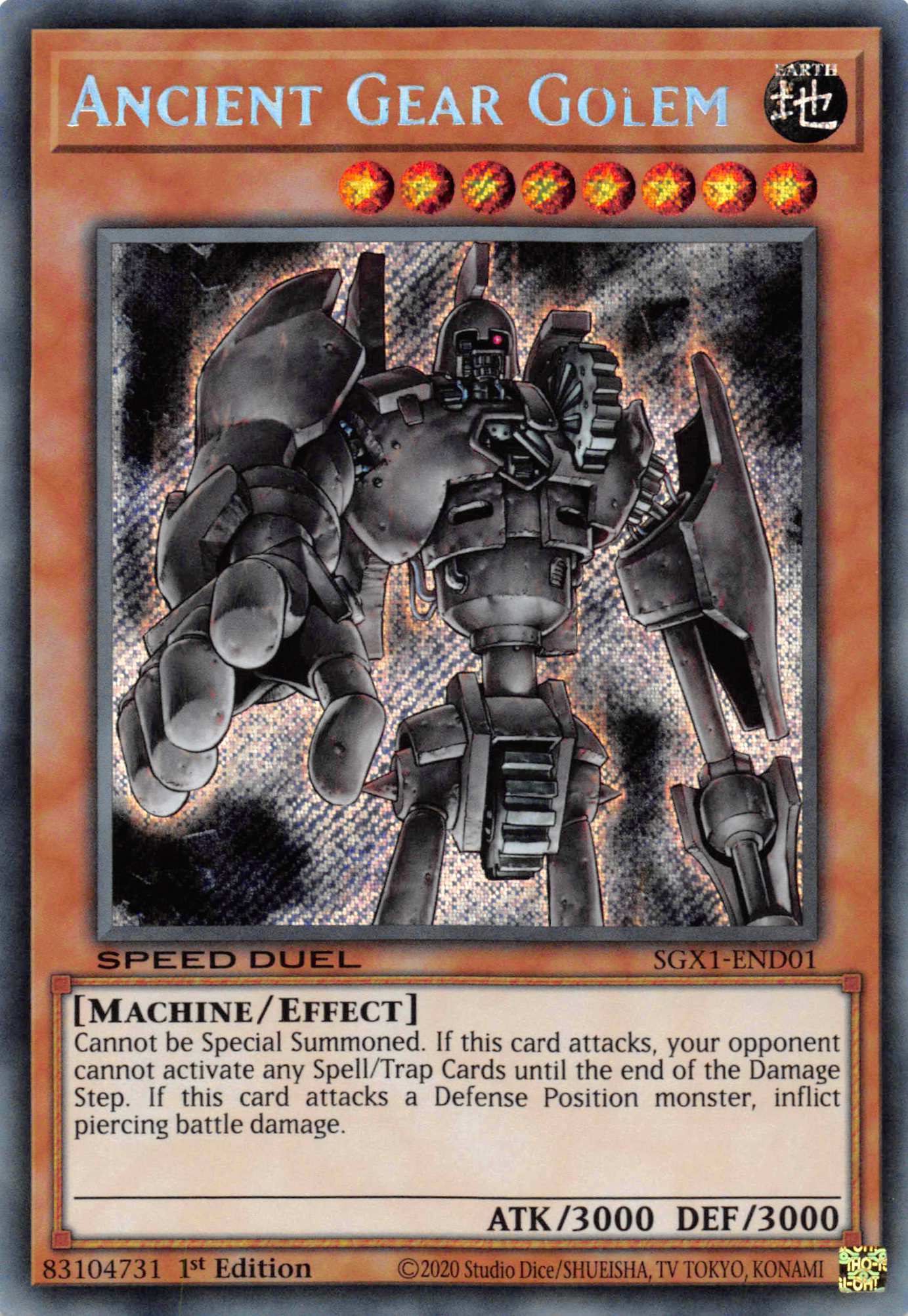 Ancient Gear Golem [SGX1-END01] Secret Rare | Jomio and Rueliete's Cards and Comics