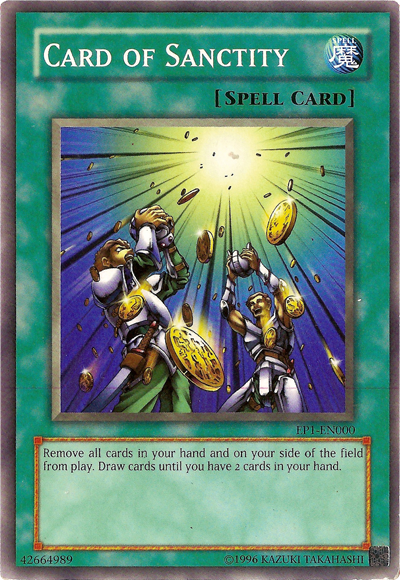 Card of Sanctity (Kids WB Duel of Destiny Promo) [EP1-EN000] Common | Jomio and Rueliete's Cards and Comics