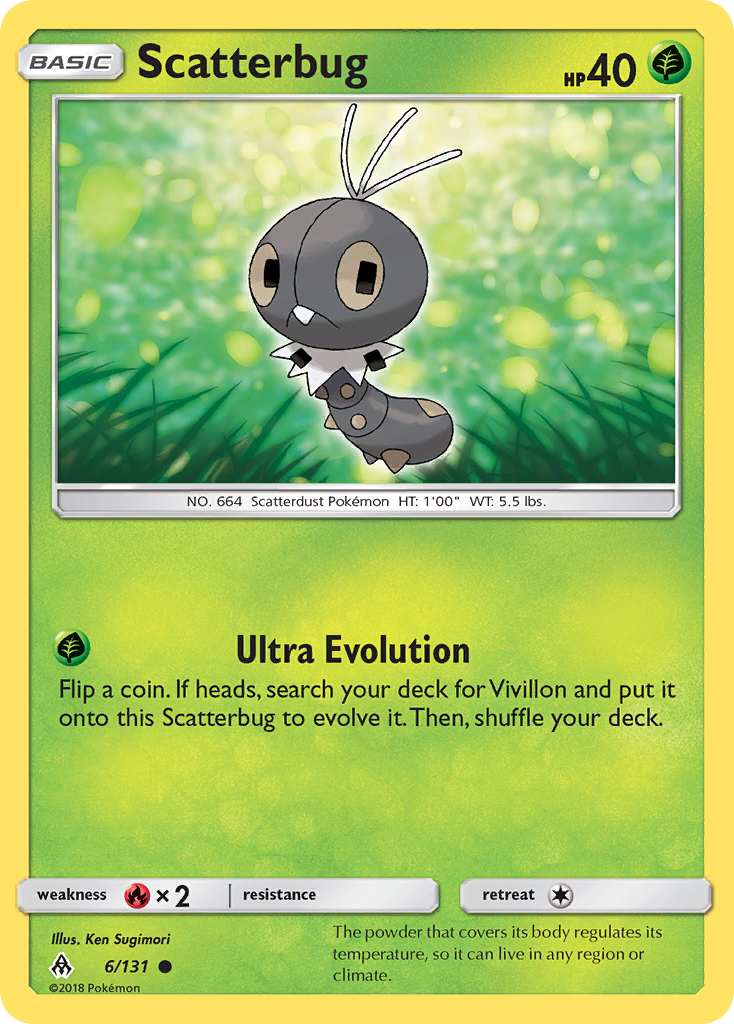 Scatterbug (6/131) [Sun & Moon: Forbidden Light] | Jomio and Rueliete's Cards and Comics