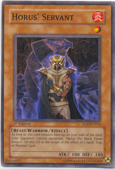 Horus' Servant [SOD-EN016] Common | Jomio and Rueliete's Cards and Comics