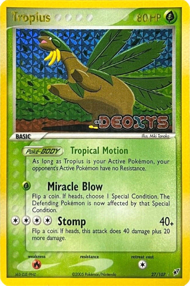 Tropius (27/107) (Stamped) [EX: Deoxys] | Jomio and Rueliete's Cards and Comics