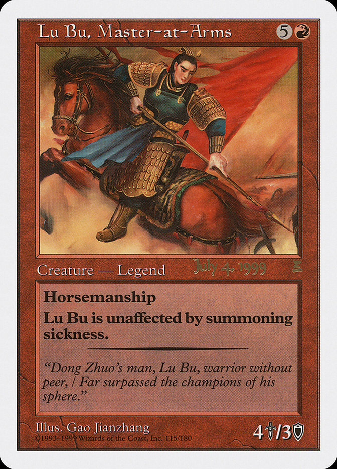 Lu Bu, Master-at-Arms (July 4, 1999) [Portal Three Kingdoms Promos] | Jomio and Rueliete's Cards and Comics