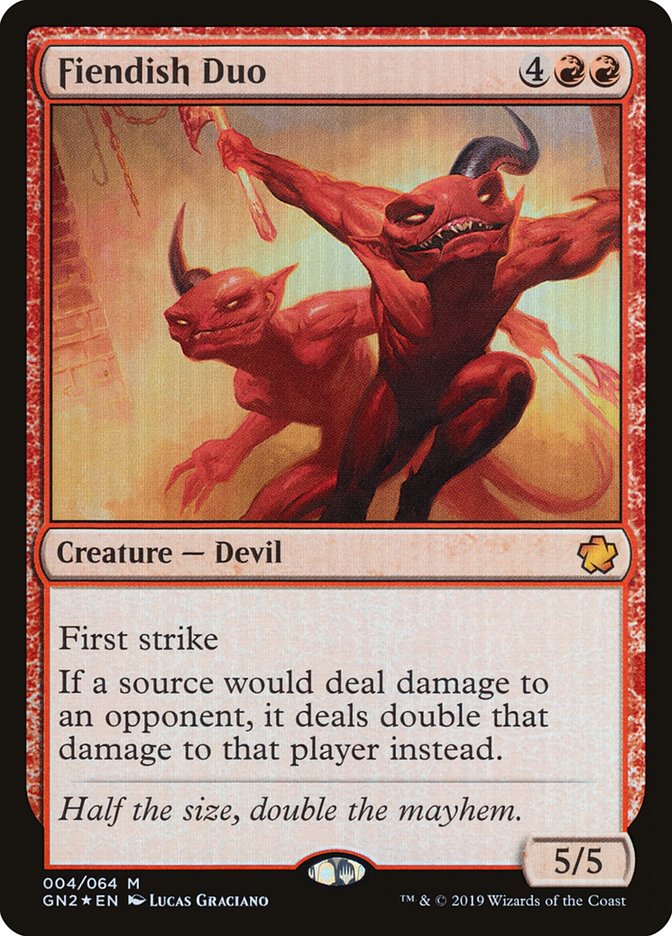 Fiendish Duo [Game Night 2019] | Jomio and Rueliete's Cards and Comics