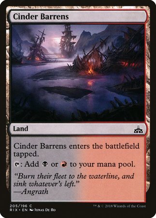 Cinder Barrens [Rivals of Ixalan] | Jomio and Rueliete's Cards and Comics
