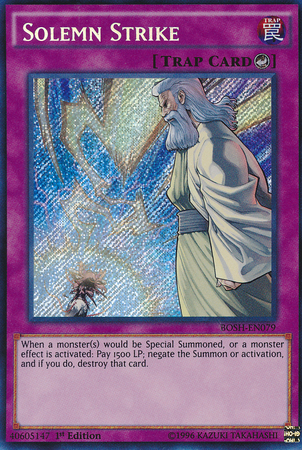 Solemn Strike [BOSH-EN079] Secret Rare | Jomio and Rueliete's Cards and Comics