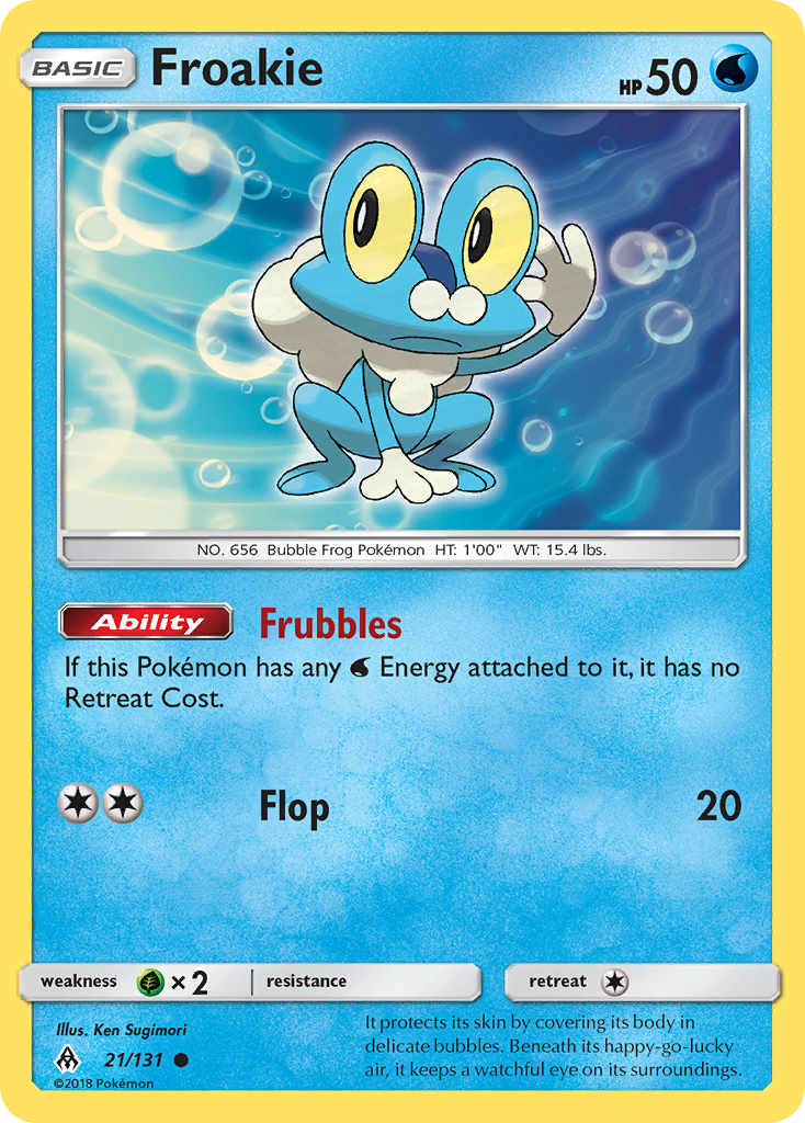 Froakie (21/131) [Sun & Moon: Forbidden Light] | Jomio and Rueliete's Cards and Comics
