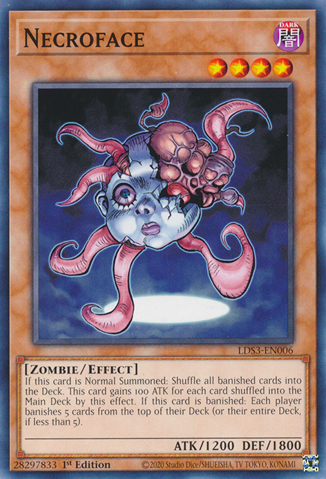 Necroface [LDS3-EN006] Common | Jomio and Rueliete's Cards and Comics