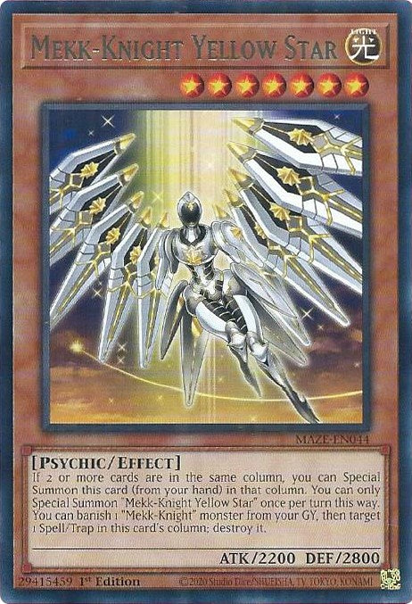 Mekk-Knight Yellow Star [MAZE-EN044] Rare | Jomio and Rueliete's Cards and Comics