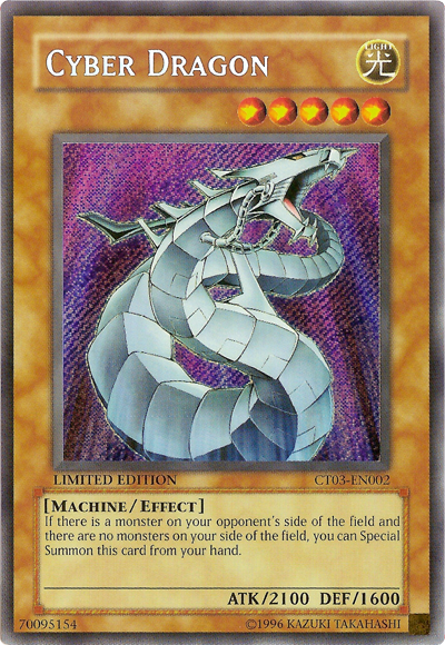 Cyber Dragon [CT03-EN002] Secret Rare | Jomio and Rueliete's Cards and Comics