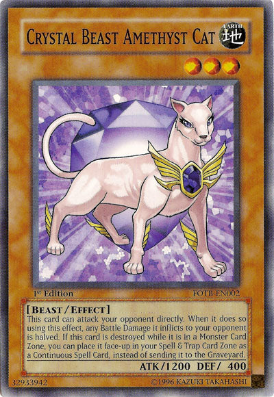 Crystal Beast Amethyst Cat [FOTB-EN002] Common | Jomio and Rueliete's Cards and Comics