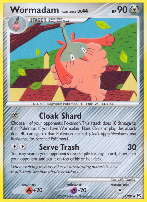 Wormadam Trash Cloak (51/99) [Platinum: Arceus] | Jomio and Rueliete's Cards and Comics