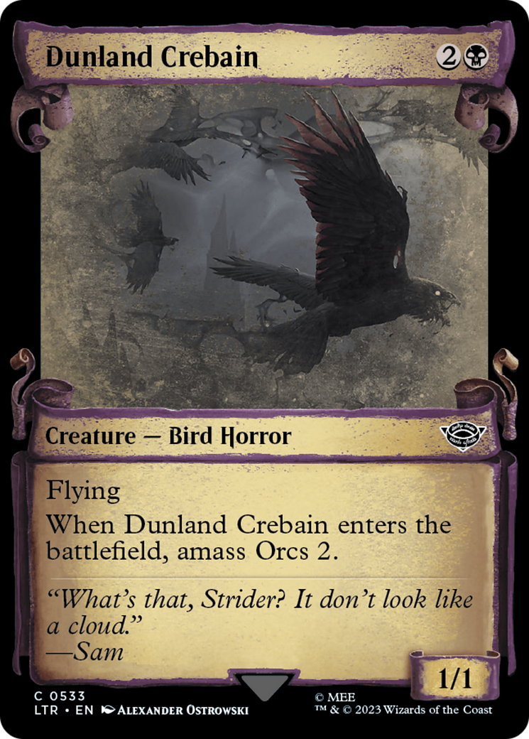 Dunland Crebain [The Lord of the Rings: Tales of Middle-Earth Showcase Scrolls] | Jomio and Rueliete's Cards and Comics
