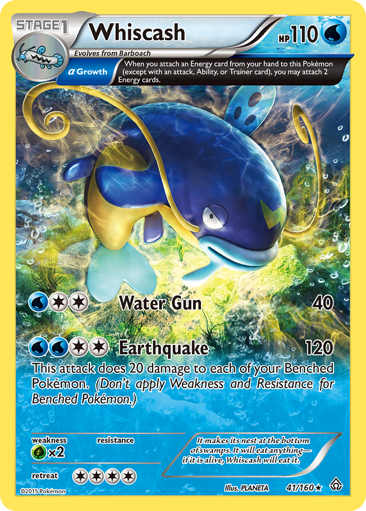 Whiscash (41/160) [XY: Primal Clash] | Jomio and Rueliete's Cards and Comics