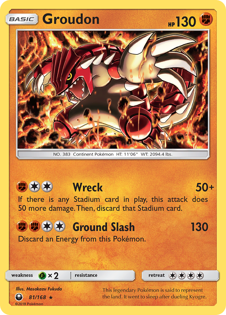 Groudon (81/168) [Sun & Moon: Celestial Storm] | Jomio and Rueliete's Cards and Comics