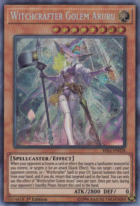 Witchcrafter Golem Aruru [RIRA-EN028] Secret Rare | Jomio and Rueliete's Cards and Comics