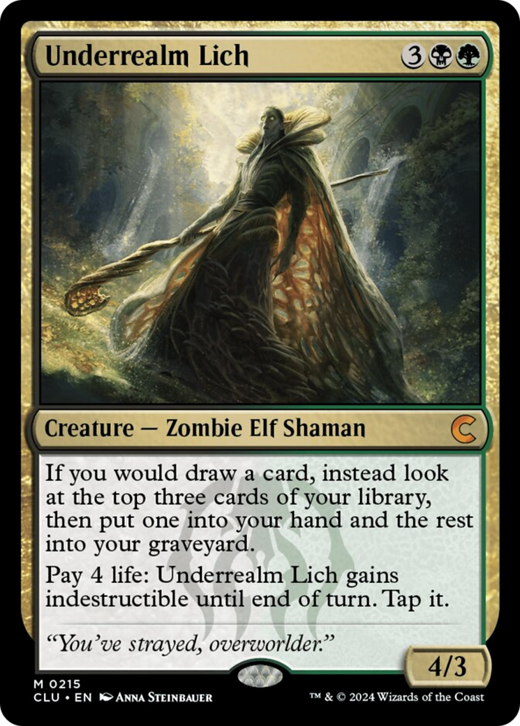 Underrealm Lich [Ravnica: Clue Edition] | Jomio and Rueliete's Cards and Comics