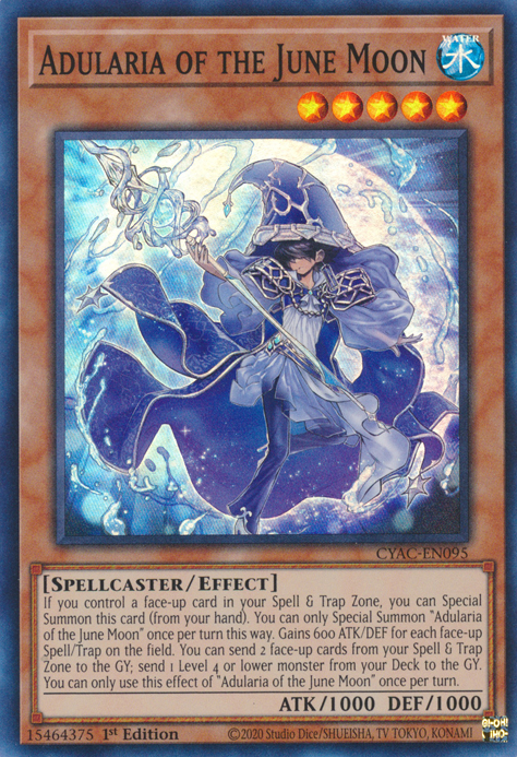 Adularia of the June Moon [CYAC-EN095] Super Rare | Jomio and Rueliete's Cards and Comics