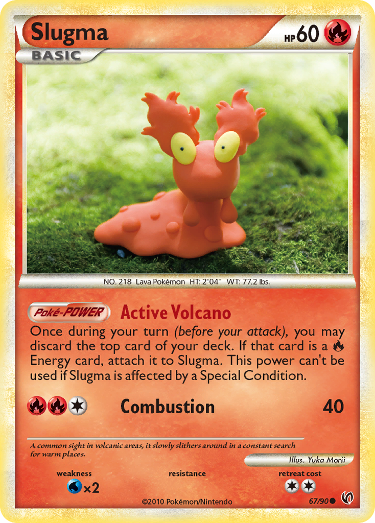 Slugma (67/90) [HeartGold & SoulSilver: Undaunted] | Jomio and Rueliete's Cards and Comics
