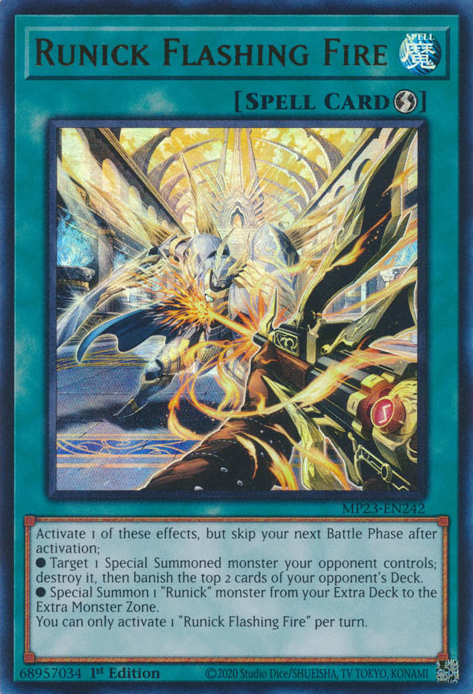Runick Flashing Fire [MP23-EN242] Ultra Rare | Jomio and Rueliete's Cards and Comics