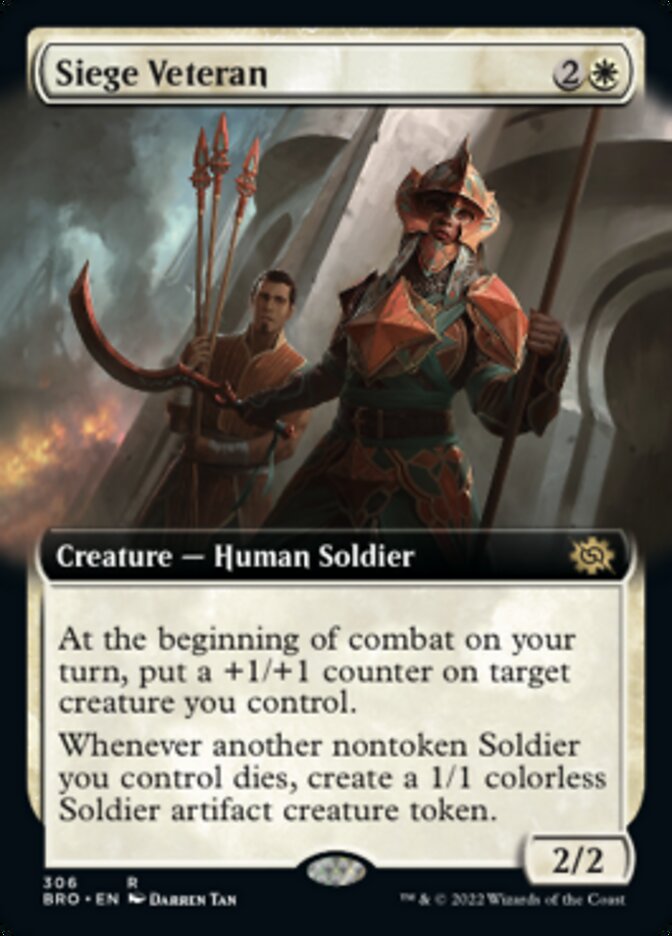 Siege Veteran (Extended Art) [The Brothers' War] | Jomio and Rueliete's Cards and Comics