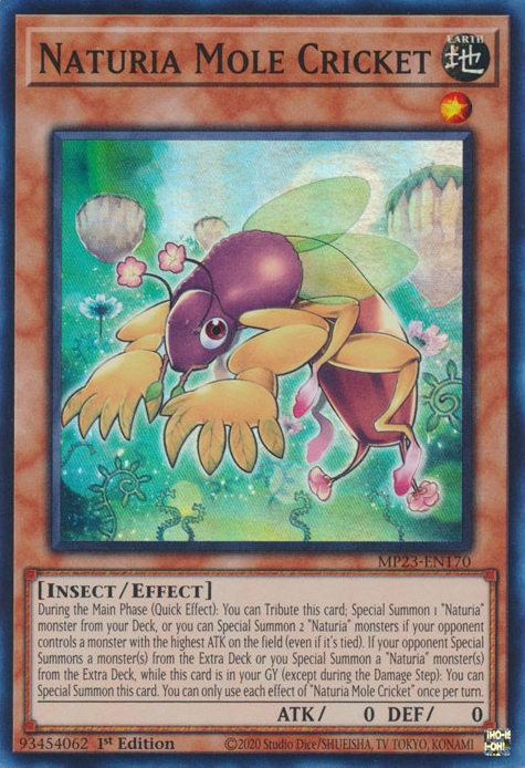 Naturia Mole Cricket [MP23-EN170] Super Rare | Jomio and Rueliete's Cards and Comics
