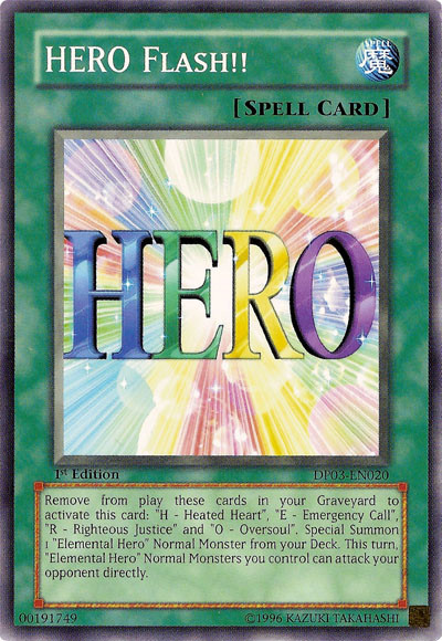 HERO Flash!! [DP03-EN020] Common | Jomio and Rueliete's Cards and Comics