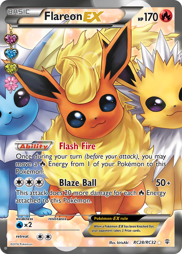 Flareon EX (RC28/RC32) [XY: Generations] | Jomio and Rueliete's Cards and Comics