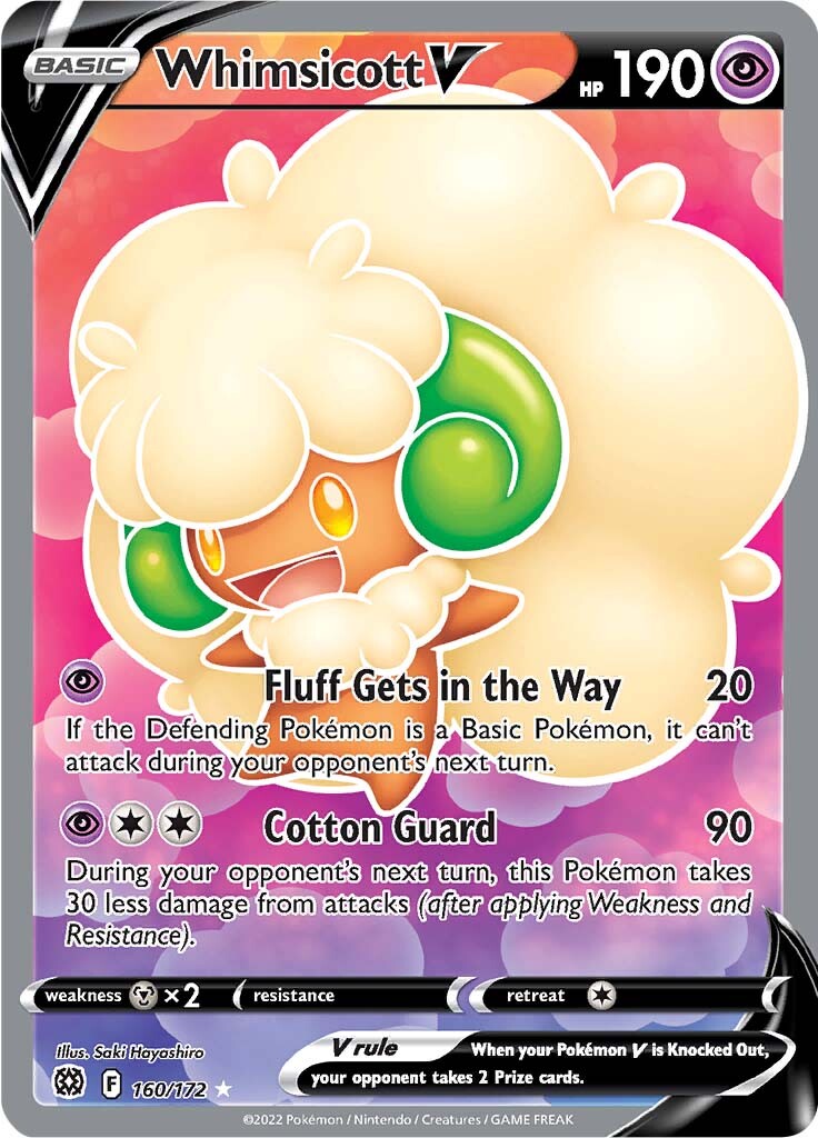 Whimsicott V (160/172) [Sword & Shield: Brilliant Stars] | Jomio and Rueliete's Cards and Comics