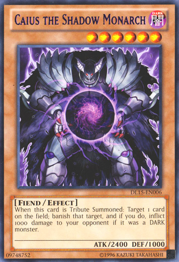 Caius the Shadow Monarch (Purple) [DL15-EN006] Rare | Jomio and Rueliete's Cards and Comics