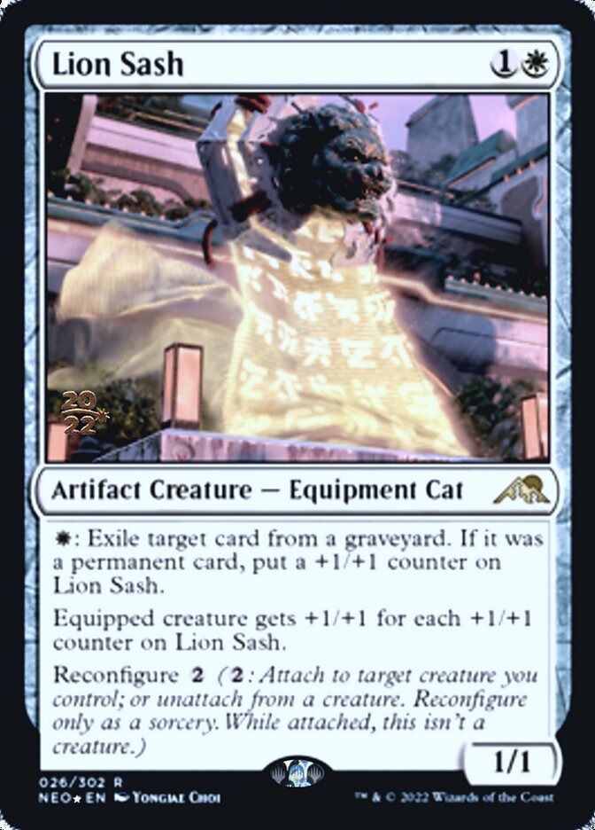 Lion Sash [Kamigawa: Neon Dynasty Prerelease Promos] | Jomio and Rueliete's Cards and Comics