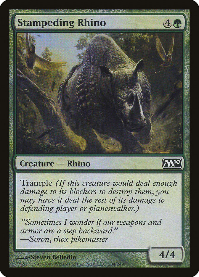 Stampeding Rhino [Magic 2010] | Jomio and Rueliete's Cards and Comics