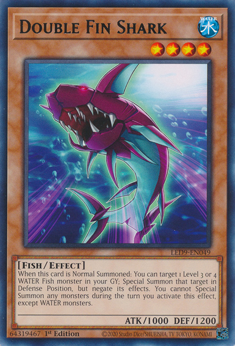Double Fin Shark [LED9-EN049] Rare | Jomio and Rueliete's Cards and Comics