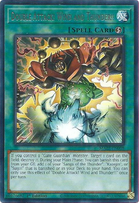Double Attack! Wind and Thunder!! [MAZE-EN008] Rare | Jomio and Rueliete's Cards and Comics