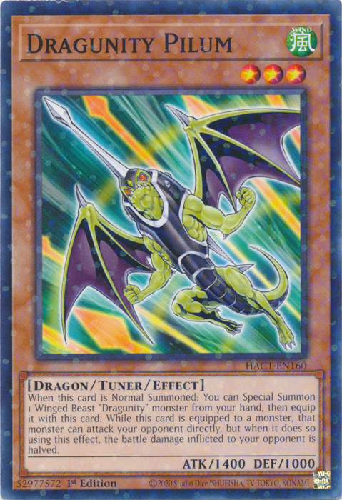 Dragunity Pilum (Duel Terminal) [HAC1-EN160] Common | Jomio and Rueliete's Cards and Comics