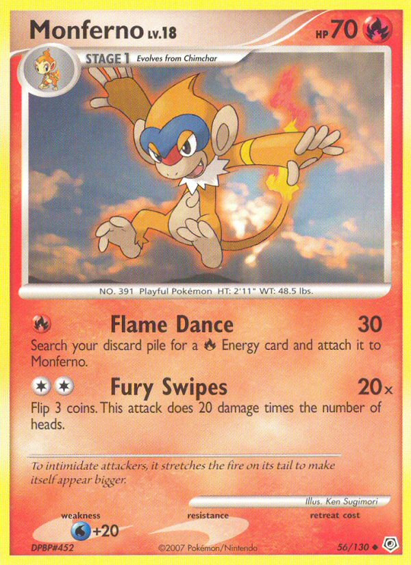 Monferno (56/130) [Diamond & Pearl: Base Set] | Jomio and Rueliete's Cards and Comics