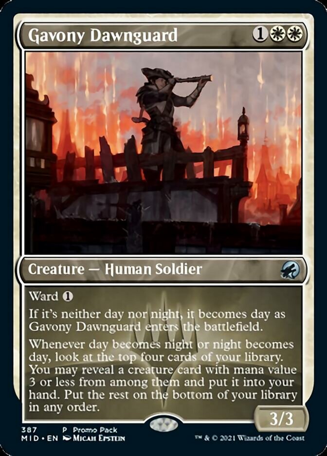 Gavony Dawnguard (Promo Pack) [Innistrad: Midnight Hunt Promos] | Jomio and Rueliete's Cards and Comics